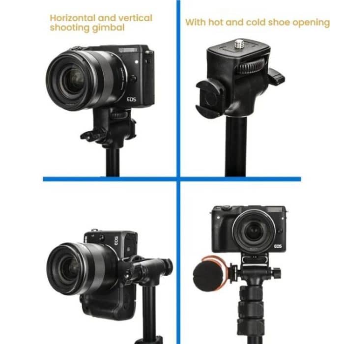 YUNTENG 91666L 18.5-67 Inch Adjustable Tripod Selfie Stick With Remote Control For Phone and Camera, 91666L – Bild 4