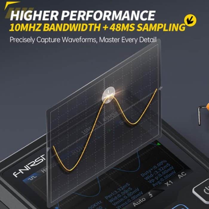 3 In 1 Oscilloscope Transistor Tester Signal Generator 10M Bandwidth Burn-In Proof, FNIRSI DSO-TC4 – Bild 5