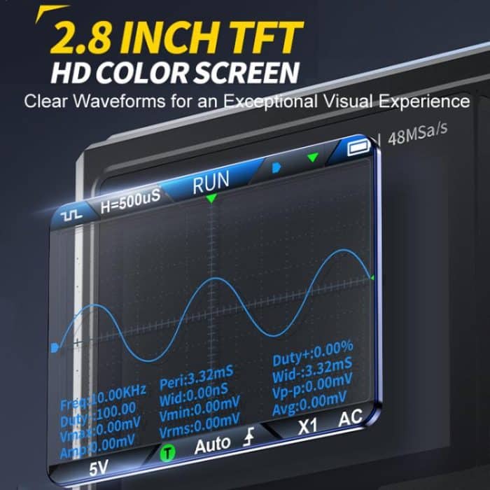 3 In 1 Oscilloscope Transistor Tester Signal Generator 10M Bandwidth Burn-In Proof, FNIRSI DSO-TC4 – Bild 9