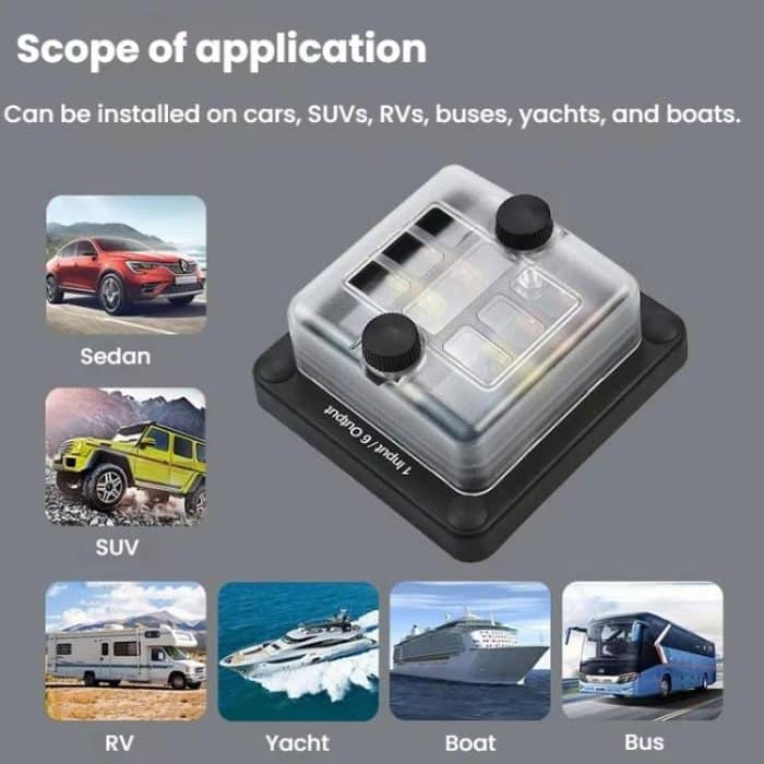 6-Way Waterproof Fuse Box With LED Indicator And Sticker, ZH-1704A1 – Bild 13
