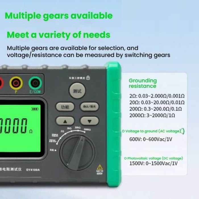 DUOYI Digital Ground Resistance Meter Tester, DY4100A, DY4100B – Bild 7
