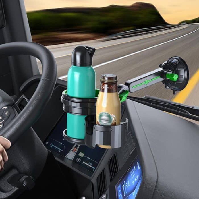 Car Multifunctional Water Cup Holder Auto Large Suction Cup Mounted Drink Rack, Long Rod Gray, Long Rod Green, Short Rod Gray, Short Rod Green – Bild 11