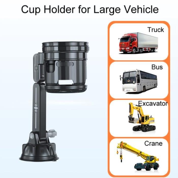 Car Multifunctional Water Cup Holder Auto Large Suction Cup Mounted Drink Rack, Long Rod Gray, Long Rod Green, Short Rod Gray, Short Rod Green – Bild 4