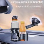 Car Multifunctional Water Cup Holder Auto Large Suction Cup Mounted Drink Rack, Long Rod Gray, Long Rod Green, Short Rod Gray, Short Rod Green – Bild 9