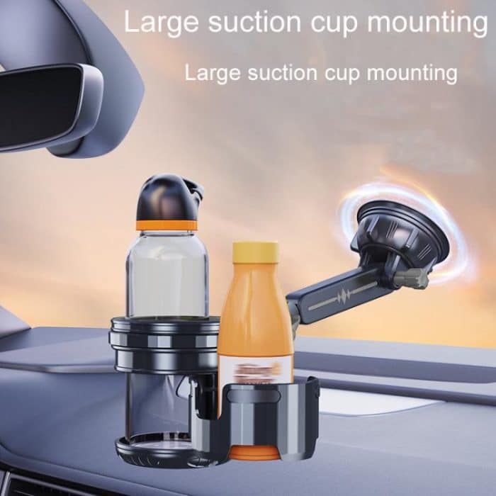 Car Multifunctional Water Cup Holder Auto Large Suction Cup Mounted Drink Rack, Long Rod Gray, Long Rod Green, Short Rod Gray, Short Rod Green – Bild 9