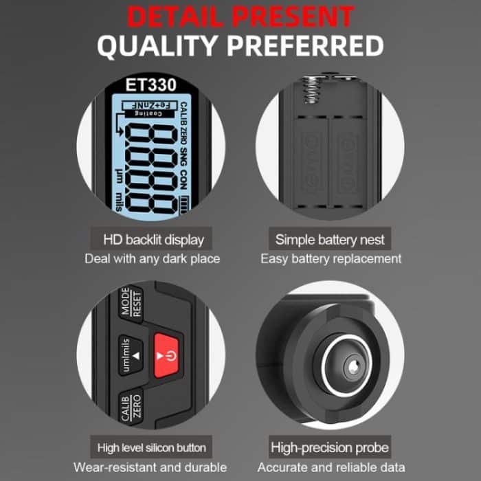 Mingzheng Iron Aluminum Zinc Three-Purpose Paint Film Coating Thickness Gauge – Bild 8