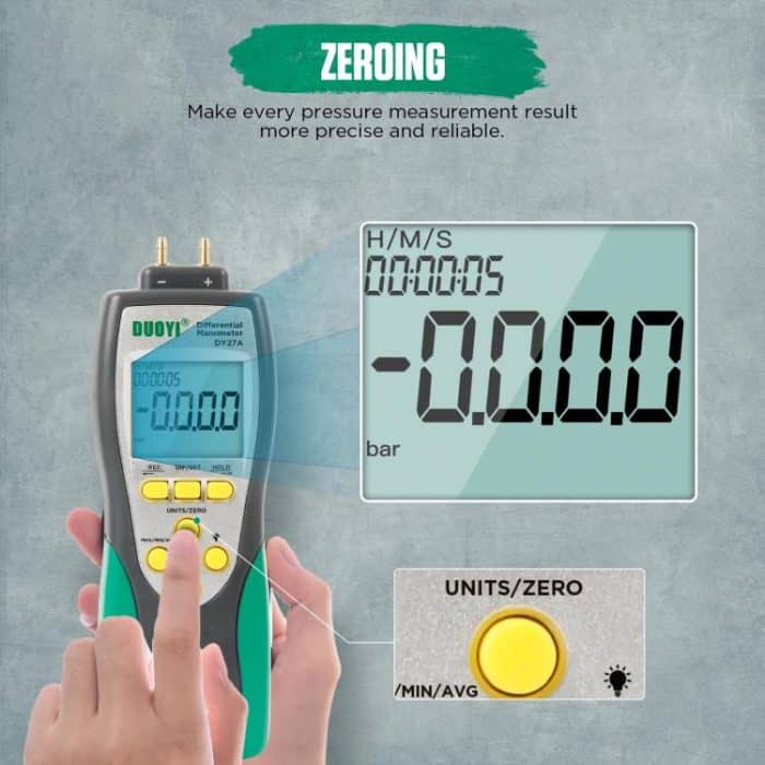 DUOYI Digital Brake Vacuum Pump Measuring Gauge Differential Pressure Gauge – Bild 8