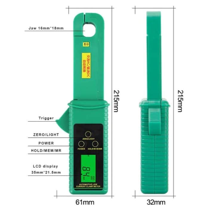 DUOYI Kfz-Leckstromzange DC-Tester – Bild 3