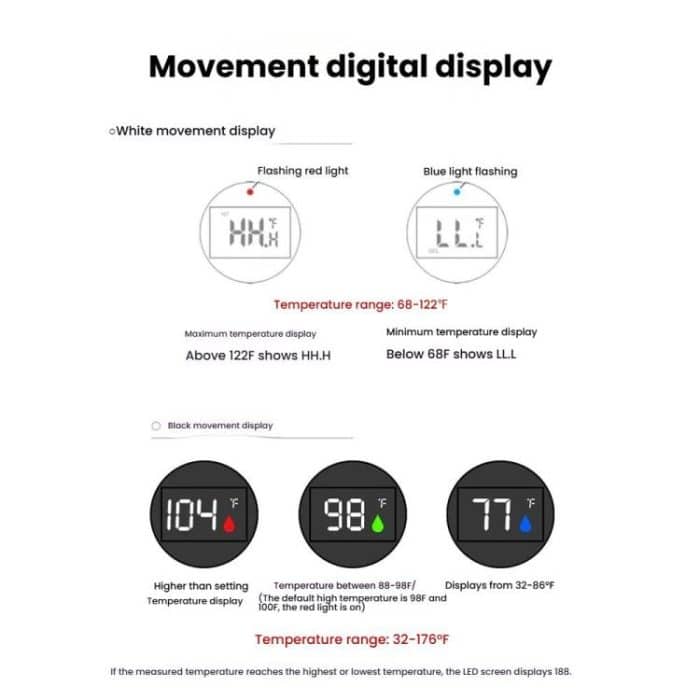 Crab Shape Digital Thermometer Baby Bath Water Thermometer, White LCD, Black LED – Bild 6
