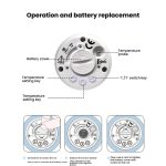 Crab Shape Digital Thermometer Baby Bath Water Thermometer, White LCD, Black LED – Bild 7