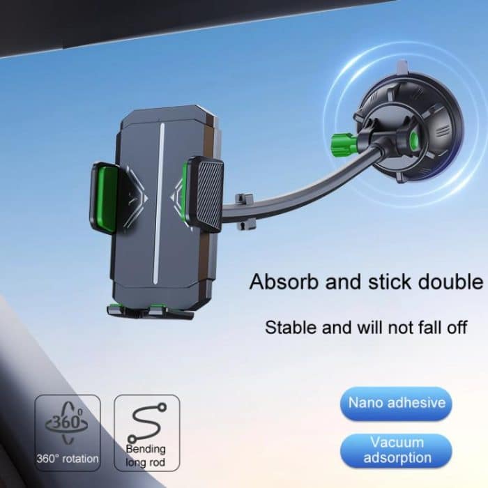 Extended Bendable Hose Car Phone Holder Windshield Dashboard Large Suction Cup Navigation Bracket – Bild 8