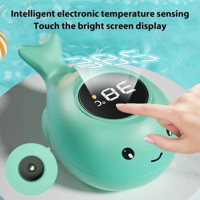 IPX7 Waterproof Cartoon Whale Color LED Screen Smart Water Thermometer Baby Bath Thermometer – Bild 3