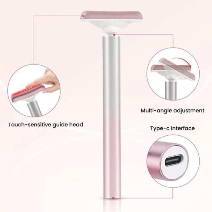 Red Light Facial Wand Eye Neck Massager With Vibrating for Lifting, Dark Circle Reduction – Bild 7
