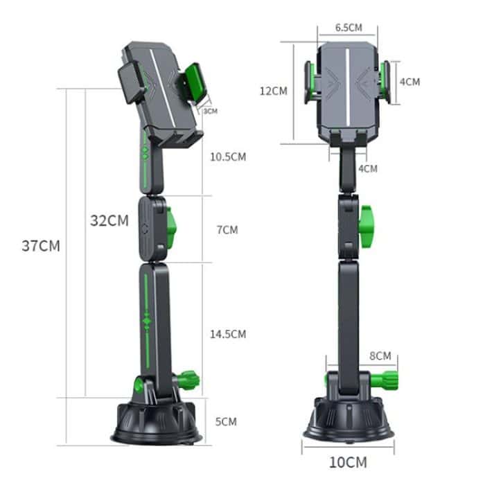 Extended Car Mechanical Arm Telescopic Cell Phone Holder Car Windshield Dashboard Large Suction Cup Navigation Mount – Bild 3