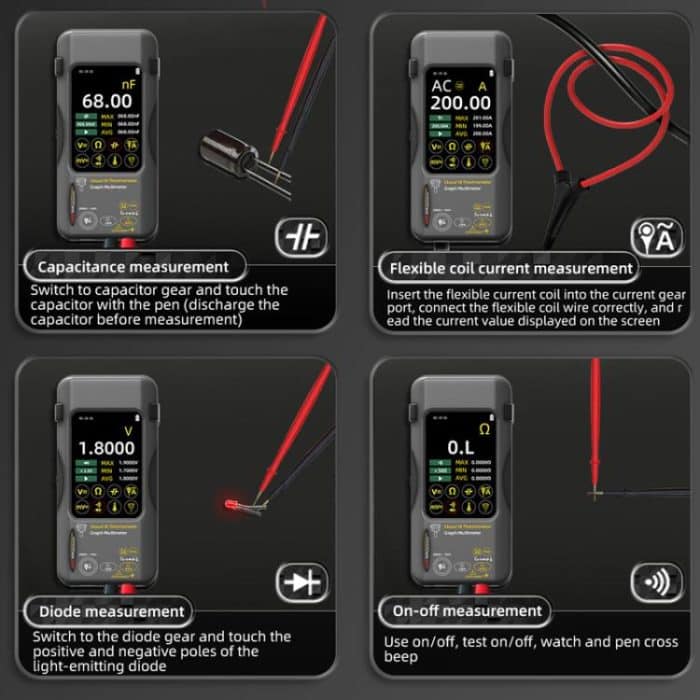 Thermal Imager Multimeter Handheld Touch Screen High Accuracy Thermometer, BSIDE SH7 Standard, BSIDE SH7 Standard+Flexible Coil, BSIDE SH7 Standard+Macro Lens, BSIDE SH7 Standard+Macro Lens+Flexible Coil – Bild 11