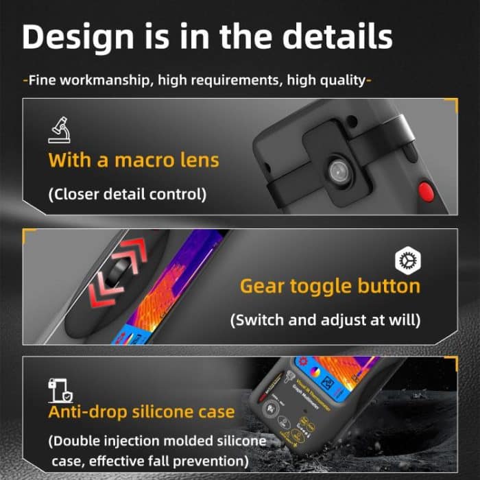 Thermal Imager Multimeter Handheld Touch Screen High Accuracy Thermometer, BSIDE SH7 Standard, BSIDE SH7 Standard+Flexible Coil, BSIDE SH7 Standard+Macro Lens, BSIDE SH7 Standard+Macro Lens+Flexible Coil – Bild 8