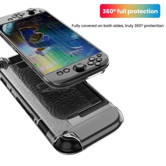 For Nintendo Switch 2 TPU+PC Split Transparent Case Cover Shockproof Shell, TPU+PC Diamond Split Case – Bild 3