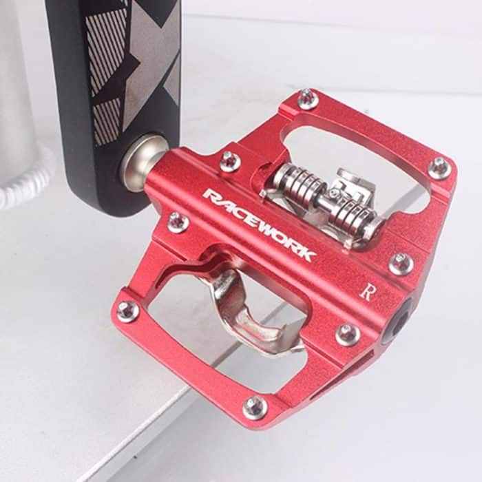RACEWORK RK213 1pair Mountain Bike SPD + Flat Pedal Self-locking Dual-purpose Pedal – Bild 6