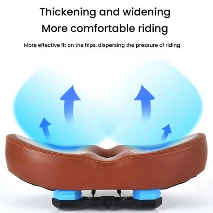 FMFXTRA Thickened Bicycle Saddle Mountain Bike Shaped Saddle, Black, Brown, Black+Tail Light, Brown+Tail Light – Bild 2