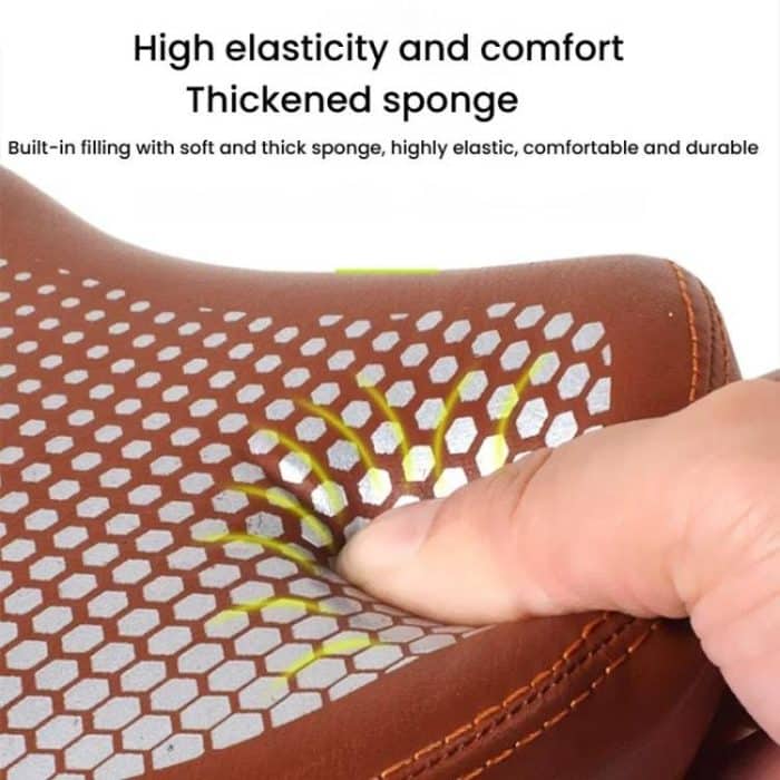 FMFXTRA Thickened Bicycle Saddle Mountain Bike Shaped Saddle, Black, Brown, Black+Tail Light, Brown+Tail Light – Bild 4