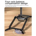 Adjustable 55-Inch Quadpod Live Streaming Phone Stand Foldable Tripod With Dual Phone Clip & 1/4 Inch Screw, YY-2 – Bild 4