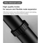 Adjustable 55-Inch Quadpod Live Streaming Phone Stand Foldable Tripod With Dual Phone Clip & 1/4 Inch Screw, YY-2 – Bild 6