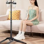 Adjustable 55-Inch Quadpod Live Streaming Phone Stand Foldable Tripod With Dual Phone Clip & 1/4 Inch Screw, YY-2 – Bild 7