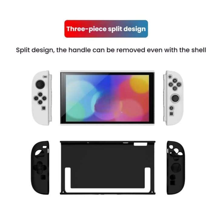 For Nintendo Switch 2 PC + TPU Split Cover With Panel Set Protective Shell, PC + TPU Panel Black, PC + TPU Panel White – Bild 4