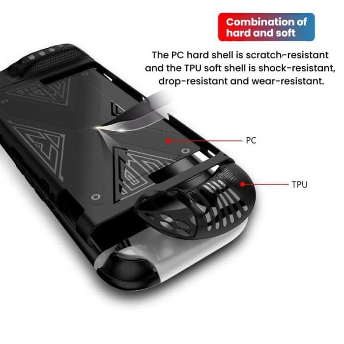 For Nintendo Switch 2 PC + TPU Split Cover With Panel Set Protective Shell, PC + TPU Panel Black, PC + TPU Panel White – Bild 6