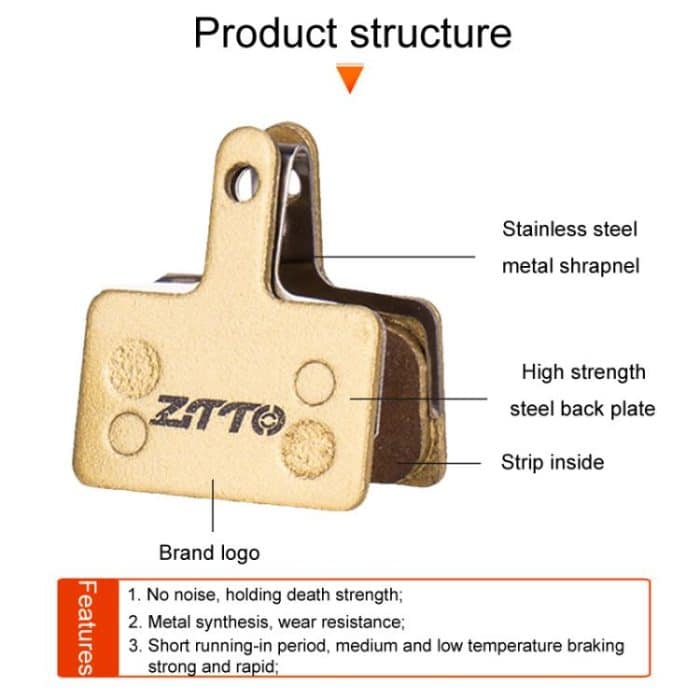2pairs ZTTO Mountain Bike Full Metal Copper Base Lining Oil Disc Block Brake Pad, MJ-01B, MJ-01D, MJ-01E, MJ-01F, MJ-02A, MJ-02B, MJ-02D, MJ-02F, MJ-03F, MJ-04B, MJ-05B, MJ-05C, MJ-07B, MJ-07C, MJ-07C With Hole, MJ-08A, MJ-08B, MJ-11A, MJ-11C, MJ-11D... – Bild 3