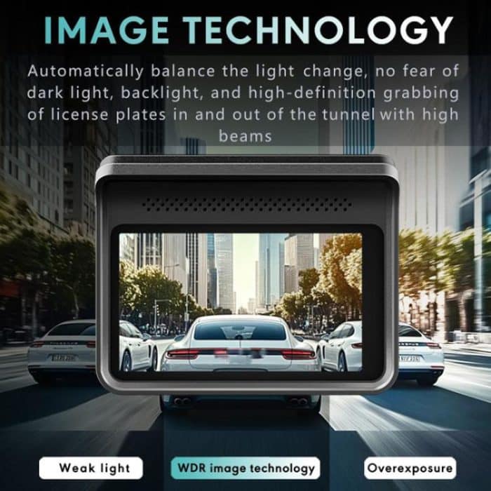 Anytek T2 PRO 3.0 Inch 2K HD Night Vision Recorder Hidden Car Camera Front And Rear Dual Recording, T2 PRO – Bild 5