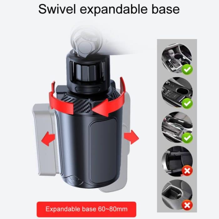 Car 360 Degree Rotating Dining Tray Auto Adjustable Cell Phone Holder, Small, Medium, Large – Bild 5