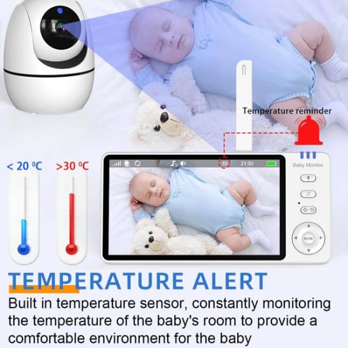 5 inch 1080P HD Baby Watcher Baby Monitor Camera, US Plug, EU Plug, UK Plug, AU Plug – Bild 6