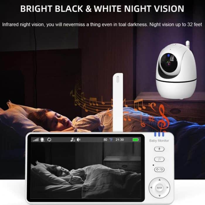 5 inch 1080P HD Baby Watcher Baby Monitor Camera, US Plug, EU Plug, UK Plug, AU Plug – Bild 9