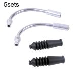 5sets ZTTO Bicycle V Brake Bend Accessories Brake Cable Dust Protective Cover, 4pcs / Set