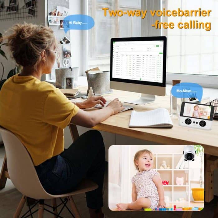 4.3 Inch IPS HD Display 720P Baby Monitor, US Plug, EU Plug, UK Plug, AU Plug – Bild 8