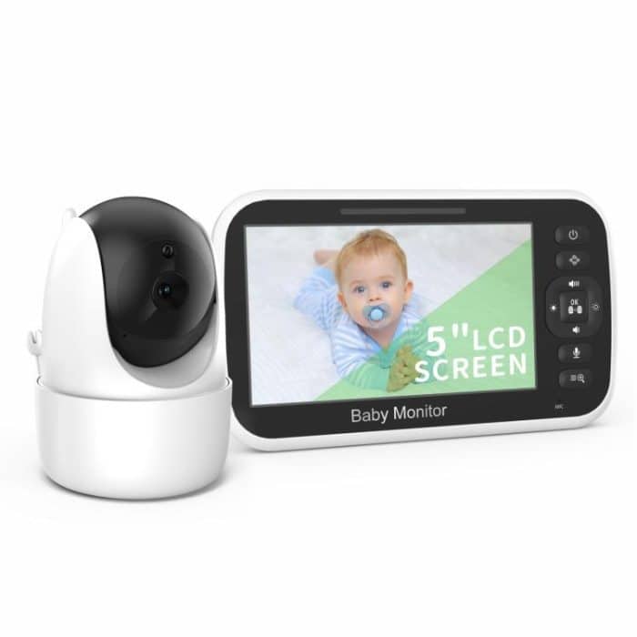 TBD0605929701.jpg 5 inch LCD Screen Auto Night Vision Baby Monitor, US Plug, EU Plug, UK Plug, AU Plug – Bild 1