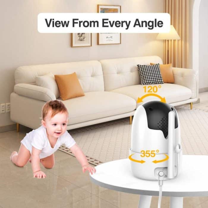 5 inch LCD Screen Auto Night Vision Baby Monitor, US Plug, EU Plug, UK Plug, AU Plug – Bild 2