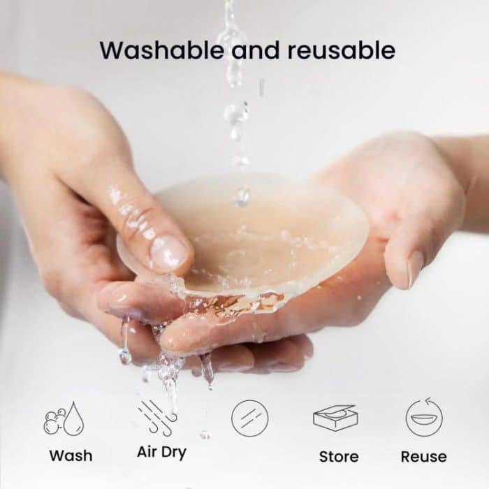 Anti-Bump Ultra-Thin Breathable Silicone Self-Adhesive Invisible Breast Stickers, 8CM White Skin, 8CM Dark Skin, 8CM Foundation Skin Color – Bild 3