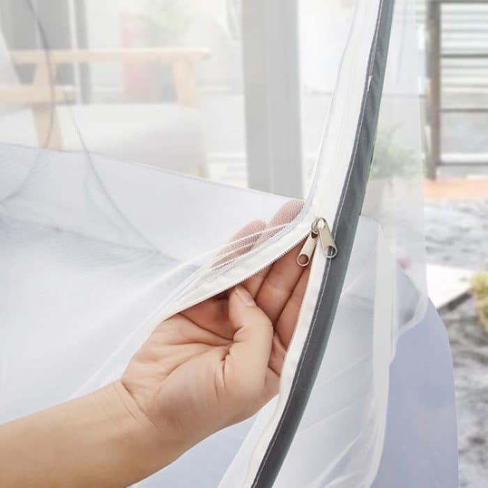 Camping Outdoor Gathering Mosquito Net Free Installation Portable Travel Encrypted Mesh Anti-mosquito Tent, Black Mesh, White Mesh – Bild 6