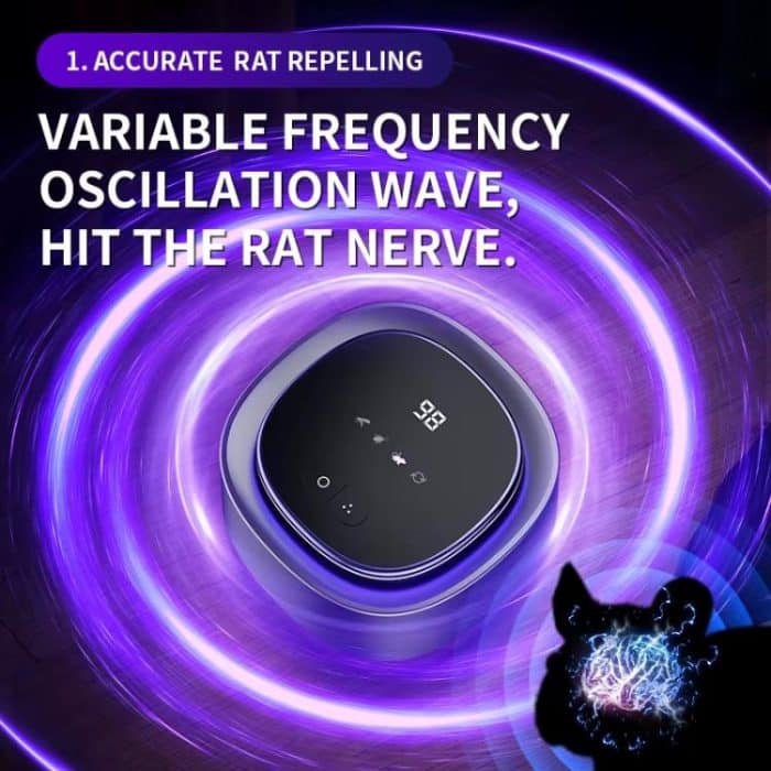 R1 Ultrasonic + Optical Drive Dual Mouse Repellent Home Mosquito Repellent, 2000mAh Battery, USB Plug-in – Bild 3