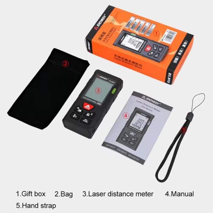 Laser Distance Measuring Instrument High Precision Laser Ruler, SNDWAY SW-MS50 50M, SNDWAY SW-MS70 70M, SNDWAY SW-MS100 100M – Bild 11