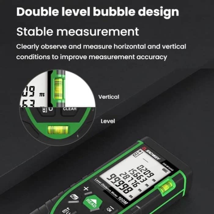 Indoor Outdoor General Purpose Green Laser Range Finder, SNDWAY SW-M50G 50M, SNDWAY SW-M70G 70M, SNDWAY SW-M100G 100M – Bild 3