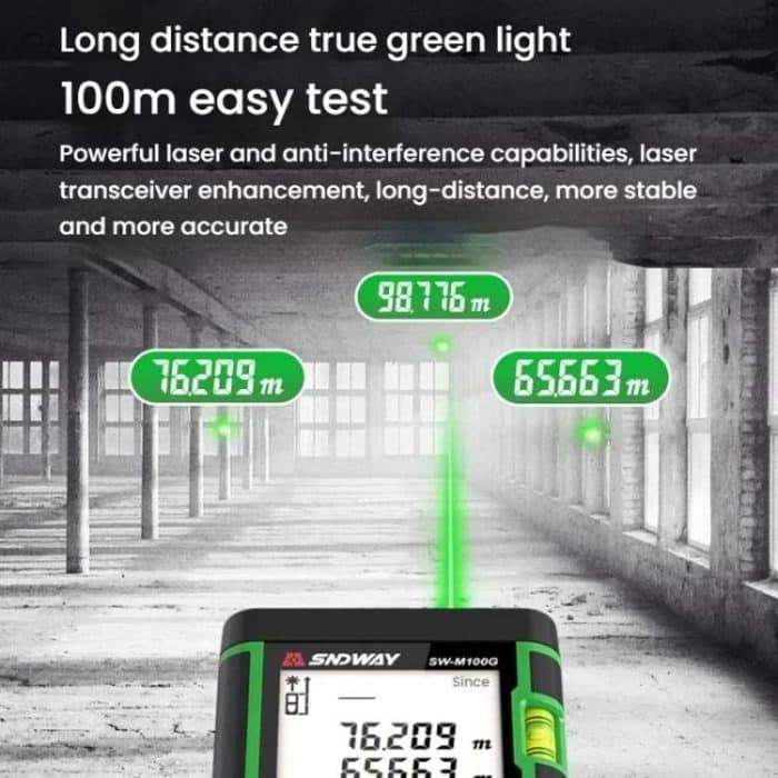 Indoor Outdoor General Purpose Green Laser Range Finder, SNDWAY SW-M50G 50M, SNDWAY SW-M70G 70M, SNDWAY SW-M100G 100M – Bild 9