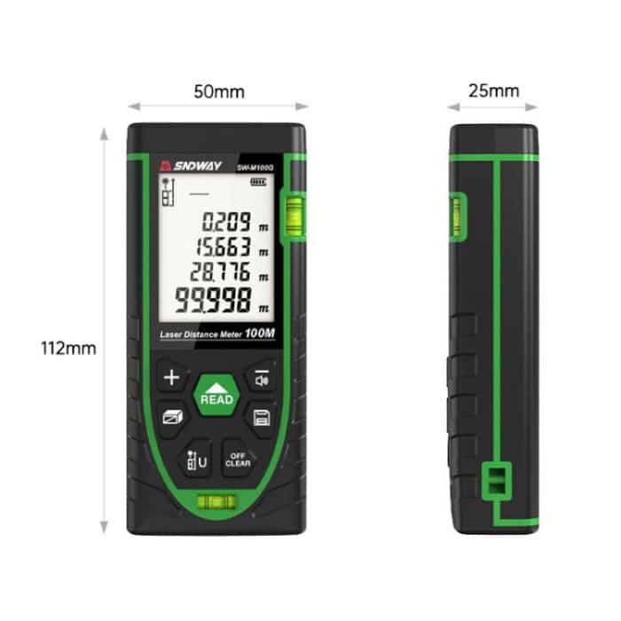 Indoor Outdoor General Purpose Green Laser Range Finder, SNDWAY SW-M50G 50M, SNDWAY SW-M70G 70M, SNDWAY SW-M100G 100M – Bild 10