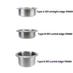 Car Yacht Stainless Steel Modified Cup Holder, A Type 201 Straight Edge 35MM, B Type 201 Curled Edge 35MM, B Type 201 Curled Edge 55MM – Bild 2
