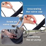 10pcs ZTTO Mountain Road Bicycle Presta To Schrader Valve Converter Kit – Bild 5