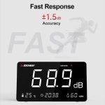 Desktop Noise Meter Temperature and Humidity Meter Decibel Meter Environmental Noise Monitor, SW-525S – Bild 5