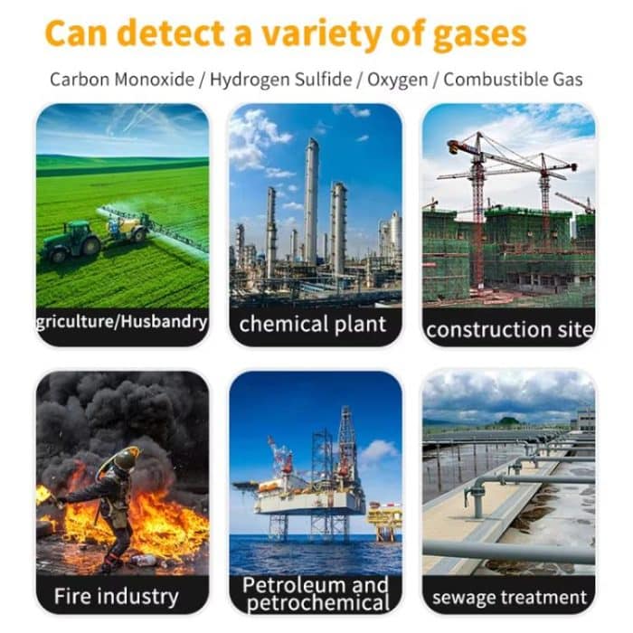 SNDWAY SW7500A 4 In 1 Gas Detector Combustible Gas Oxygen Hydrogen Sulfide Toxic and Harmful Detection Explosion-proof, Standard, With Pump Suction – Bild 9