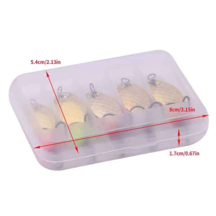 HENGJIA Single Hook Sequins Road Runner Bait Fishing False Lures, 5colors / Box – Bild 4